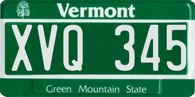 VT license plate XVQ345