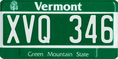 VT license plate XVQ346