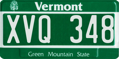 VT license plate XVQ348