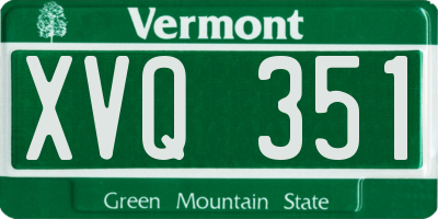 VT license plate XVQ351