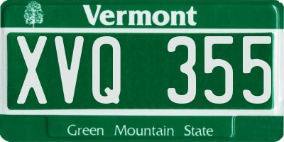 VT license plate XVQ355