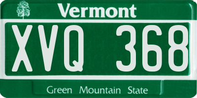 VT license plate XVQ368