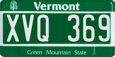 VT license plate XVQ369