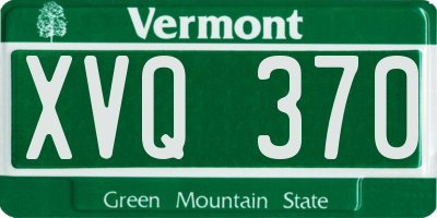 VT license plate XVQ370