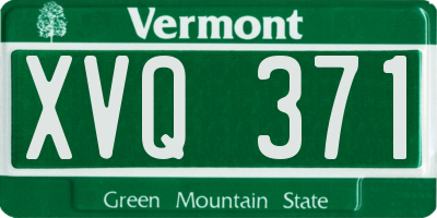 VT license plate XVQ371