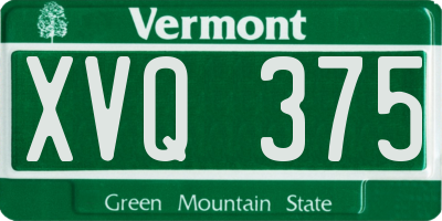 VT license plate XVQ375