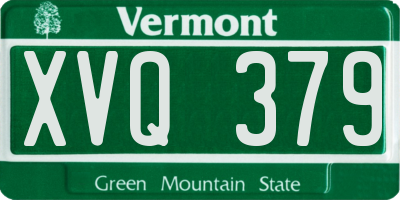 VT license plate XVQ379