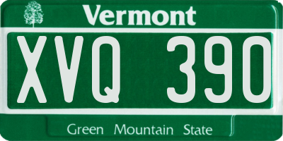 VT license plate XVQ390
