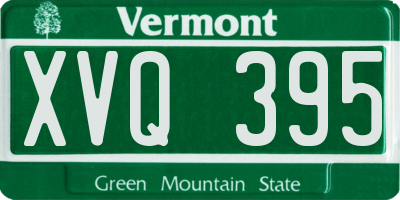 VT license plate XVQ395