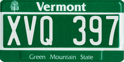 VT license plate XVQ397