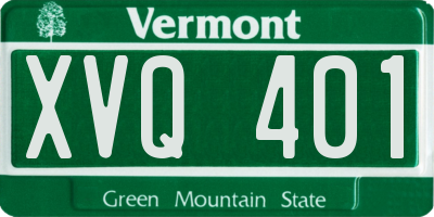 VT license plate XVQ401