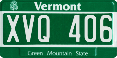 VT license plate XVQ406