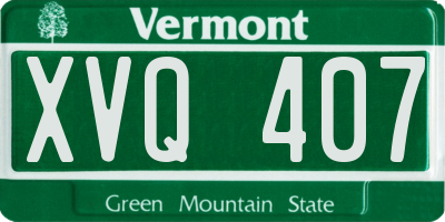 VT license plate XVQ407