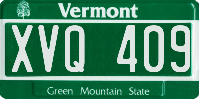 VT license plate XVQ409