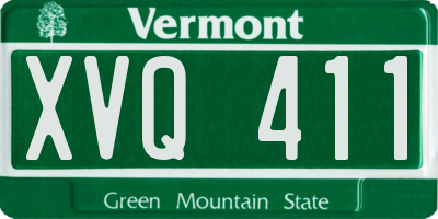 VT license plate XVQ411