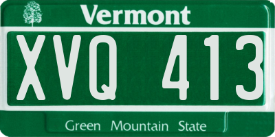 VT license plate XVQ413