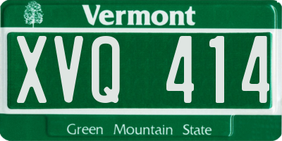 VT license plate XVQ414