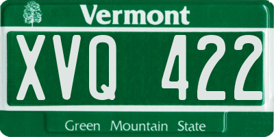 VT license plate XVQ422
