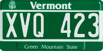VT license plate XVQ423
