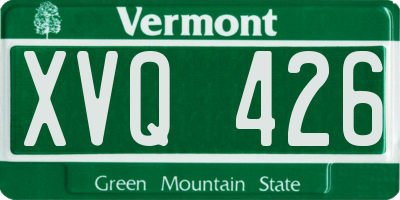VT license plate XVQ426
