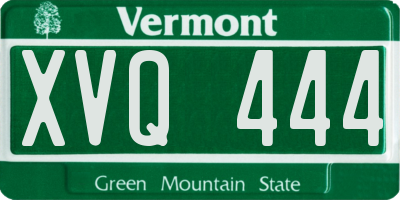 VT license plate XVQ444