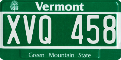 VT license plate XVQ458