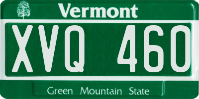 VT license plate XVQ460