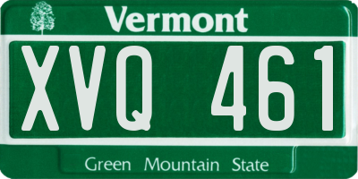VT license plate XVQ461
