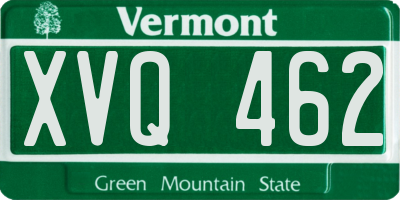 VT license plate XVQ462