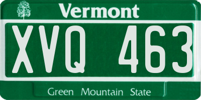 VT license plate XVQ463