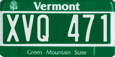 VT license plate XVQ471