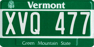 VT license plate XVQ477