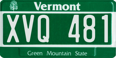 VT license plate XVQ481