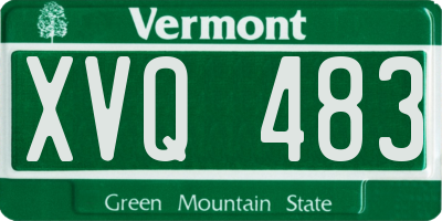 VT license plate XVQ483
