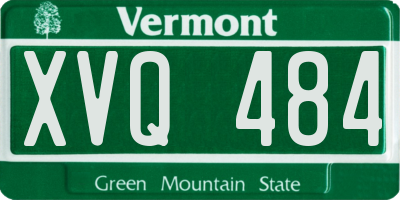 VT license plate XVQ484
