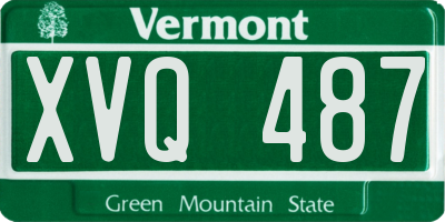 VT license plate XVQ487