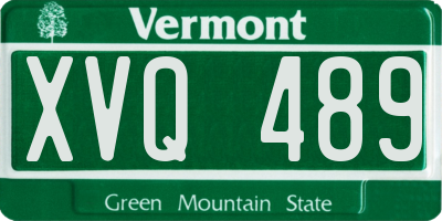 VT license plate XVQ489