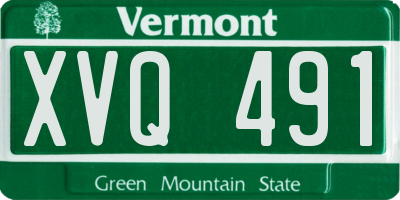 VT license plate XVQ491