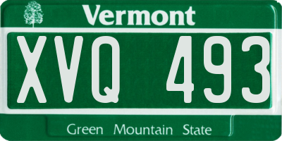 VT license plate XVQ493