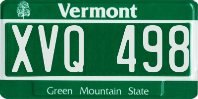 VT license plate XVQ498