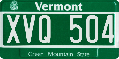 VT license plate XVQ504