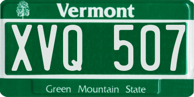 VT license plate XVQ507