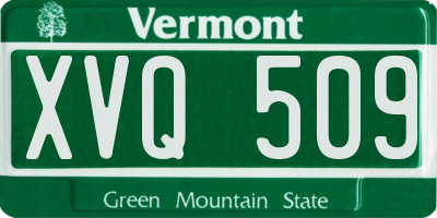VT license plate XVQ509