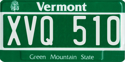 VT license plate XVQ510