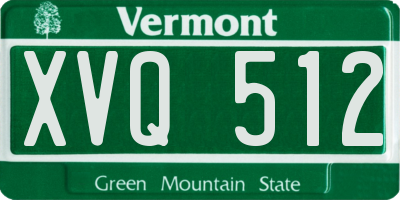 VT license plate XVQ512