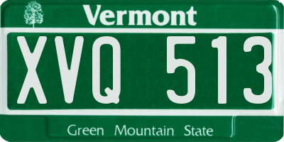 VT license plate XVQ513