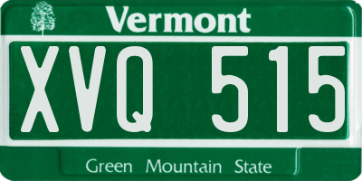 VT license plate XVQ515