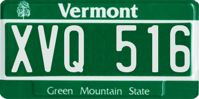 VT license plate XVQ516