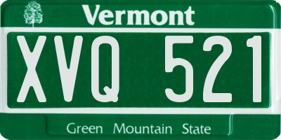 VT license plate XVQ521