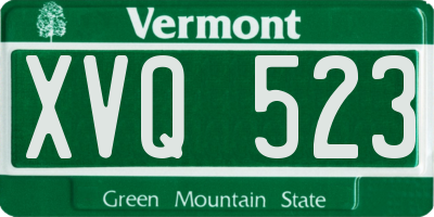 VT license plate XVQ523